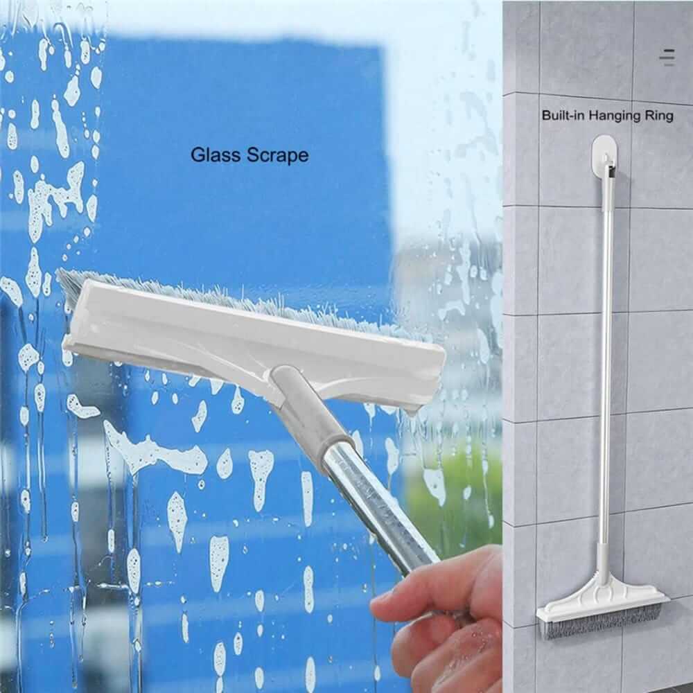2 In 1 Floor Scrub Brush Rotating With Long Handle
