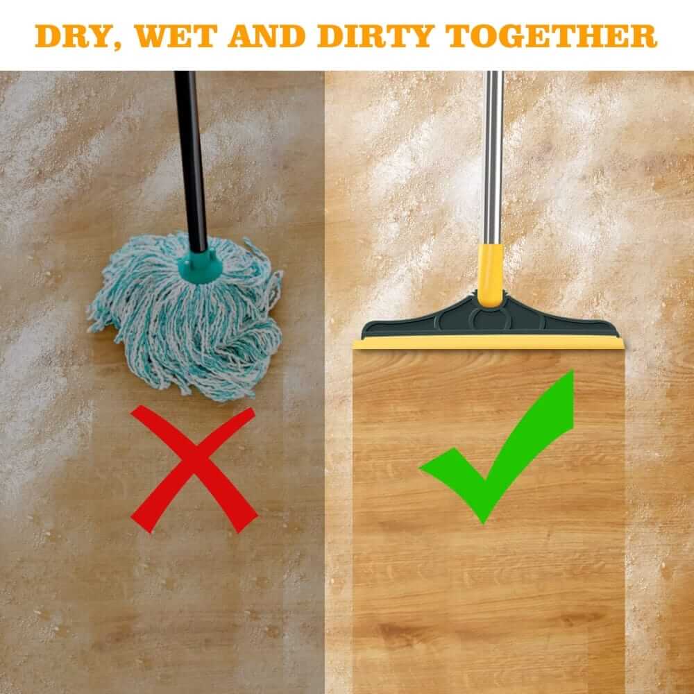 2 In 1 Floor Scrub Brush Rotating With Long Handle