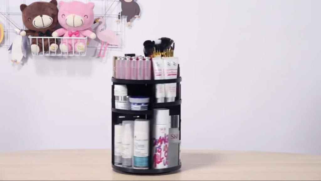 Imported 360 Rotating Cosmetics/Jewelery Organizer with Box (2 Colors)