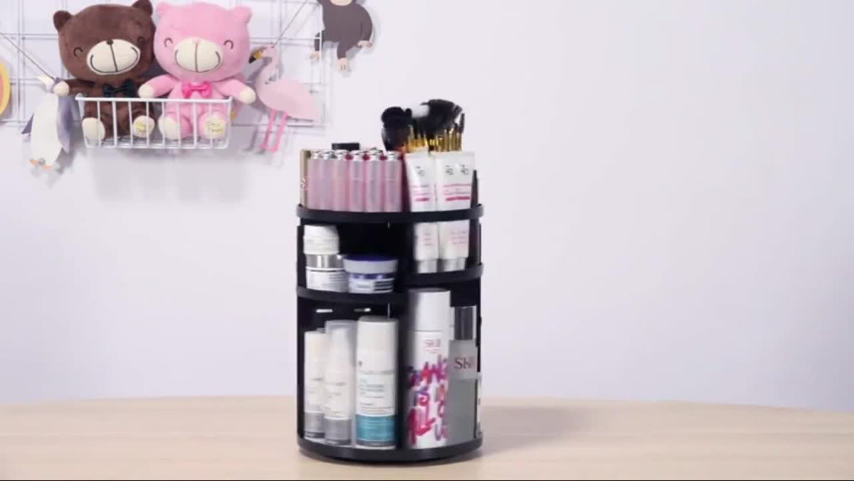 Imported 360 Rotating Cosmetics/Jewelery Organizer with Box (2 Colors)