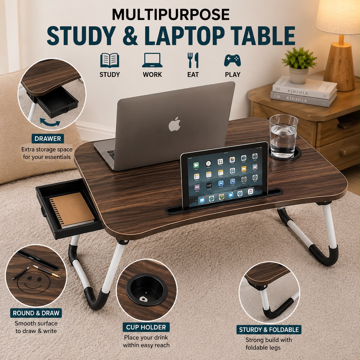 STUDY & LAPTOP TABLE